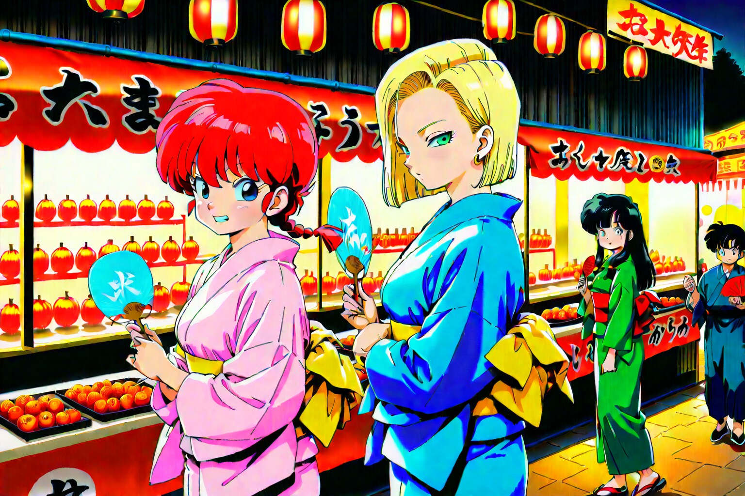 お祭りは屋台！ | の人気AIイラスト・グラビア