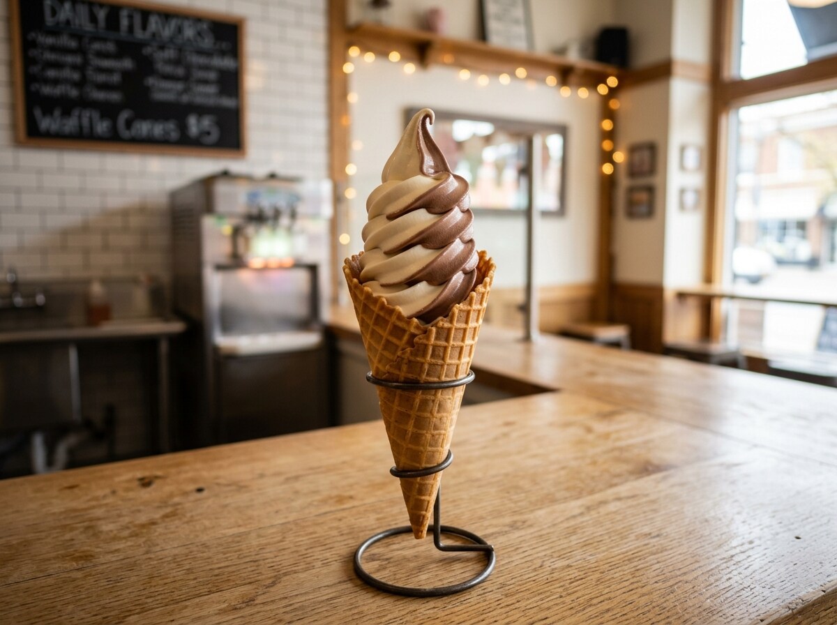デザートのソフトクリーム