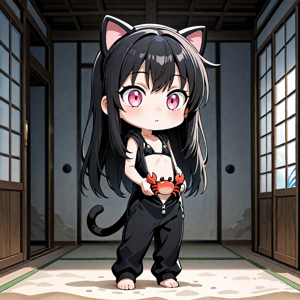 ちび板野にゃんもかにをくえるんだな🐾
