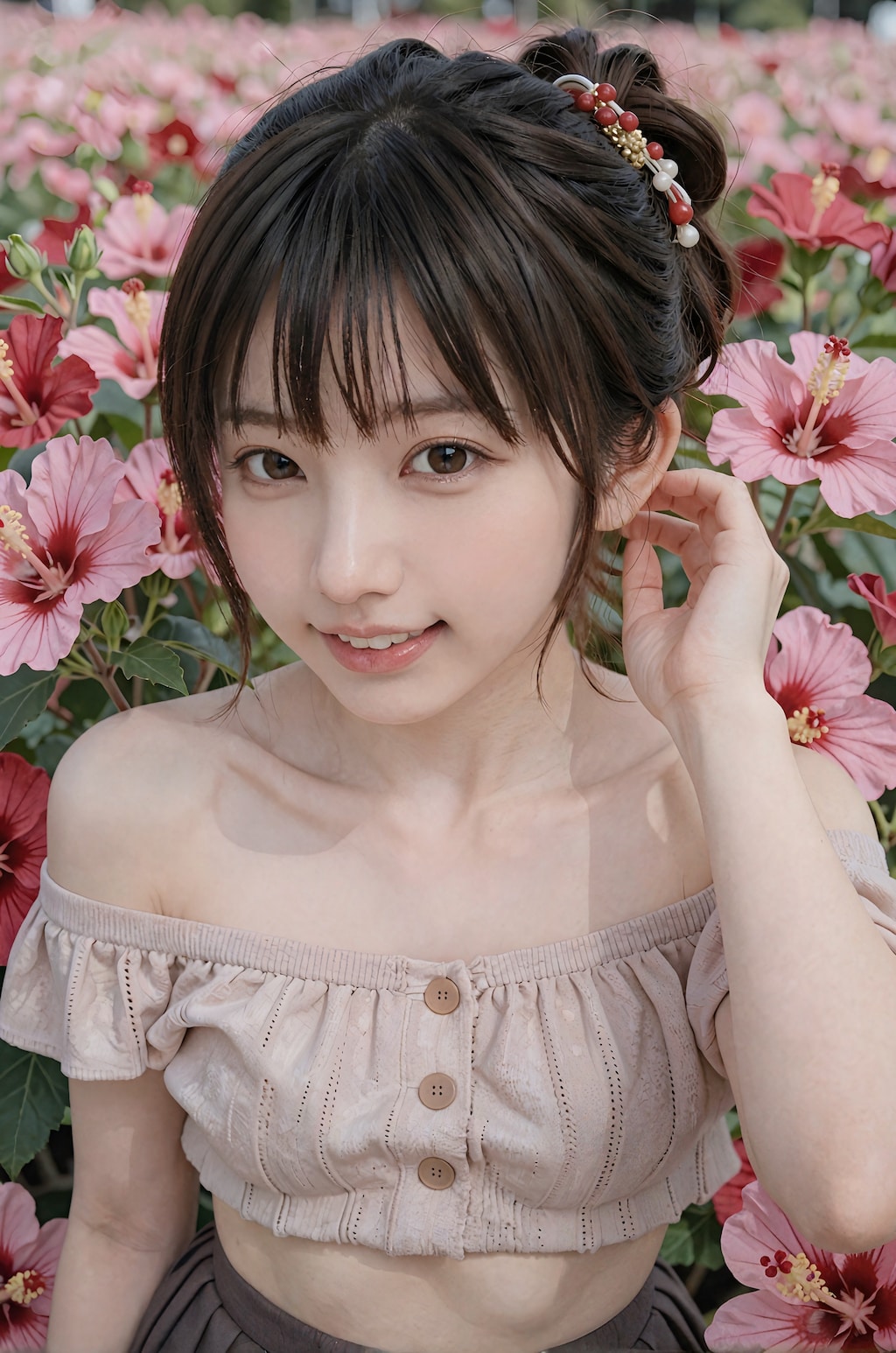 Hibiscus flower Girl