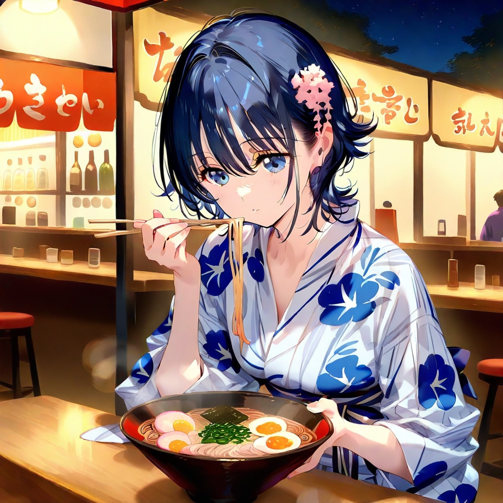 かおりちゃん　夏祭り後もラーメン