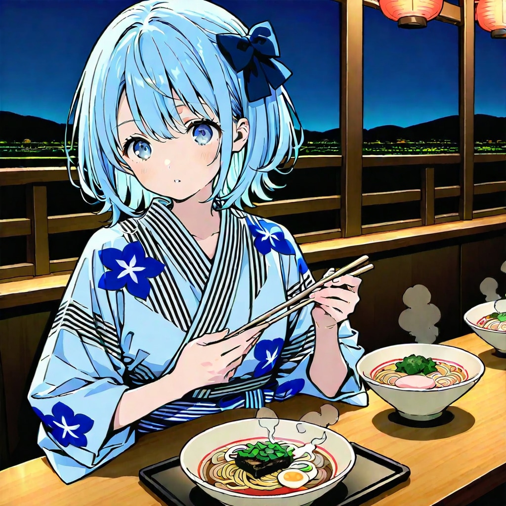 かおりちゃん　夏祭り後もラーメン