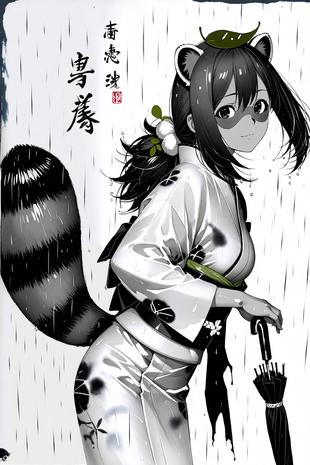 百鬼夜行 傘差し狸