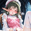 自慰に耽る淫らなエルフ少女 5枚目