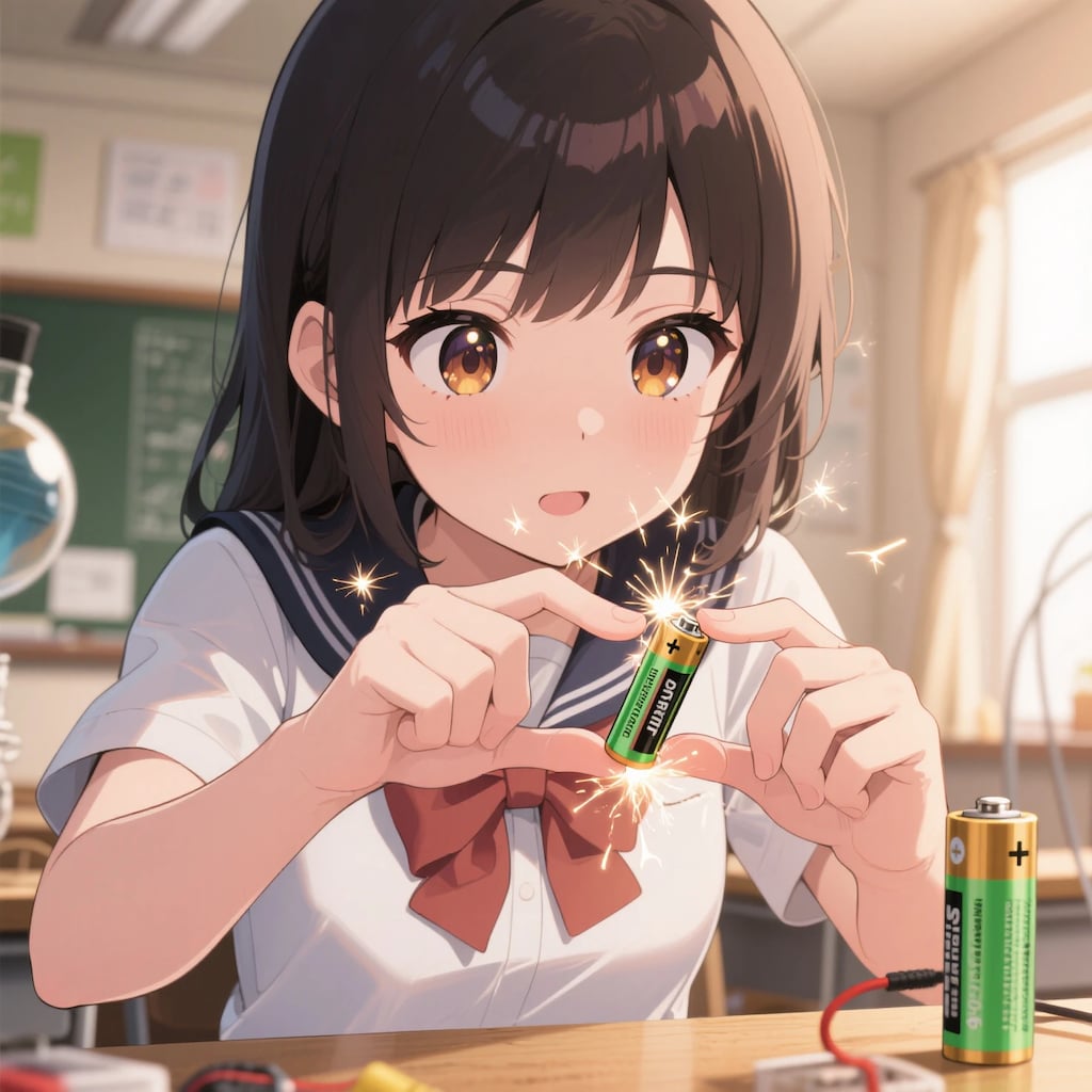 乾電池通電少女