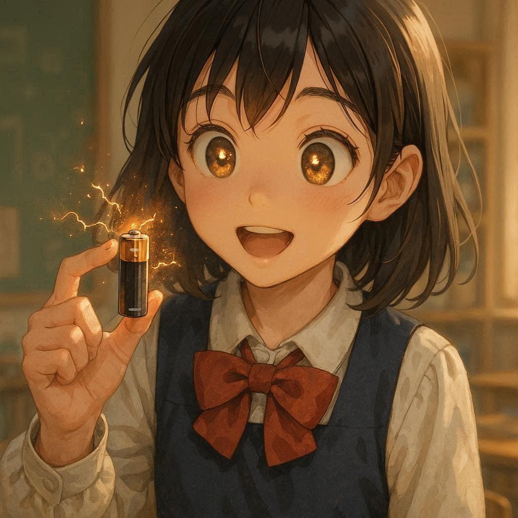 乾電池通電少女