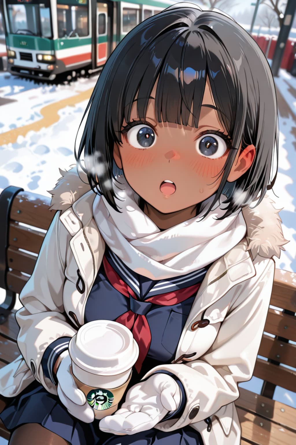 毎朝、バス停で会う鈴ちゃん