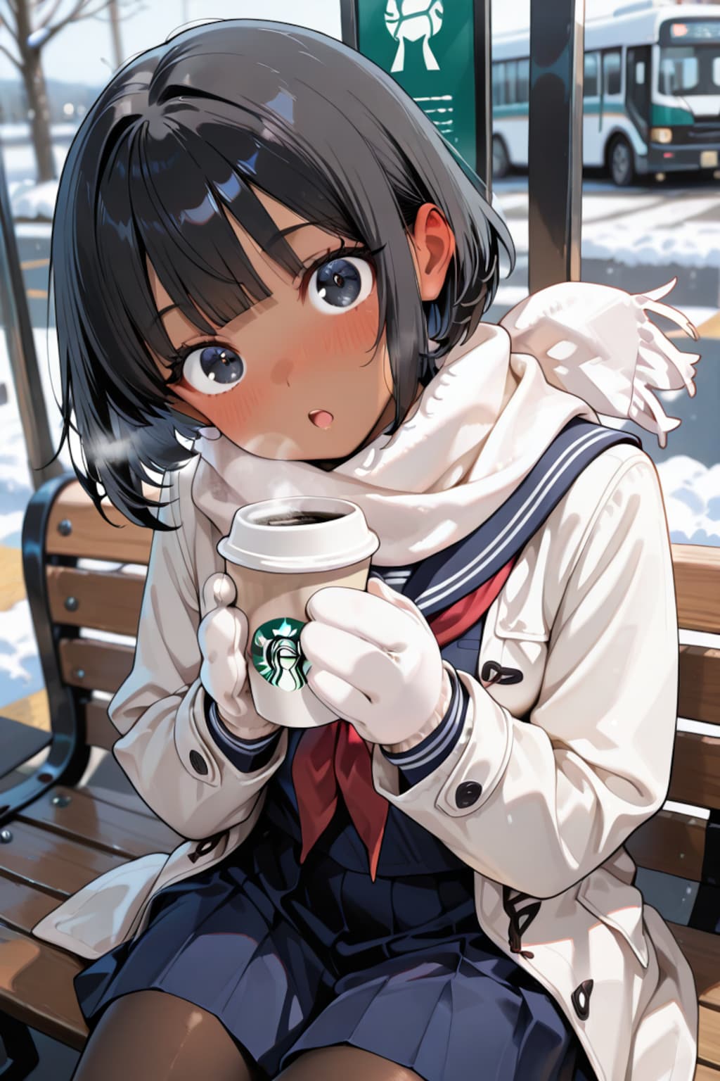 毎朝、バス停で会う鈴ちゃん