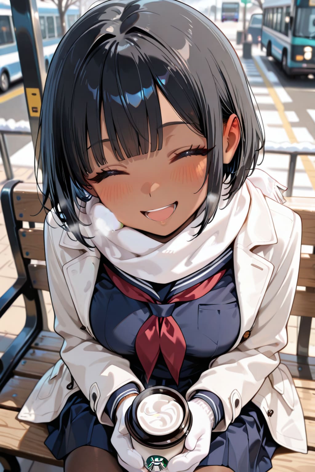 毎朝、バス停で会う鈴ちゃん