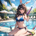 プールのバニーガール250822 2枚目