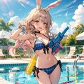 プールのバニーガール250822 3枚目