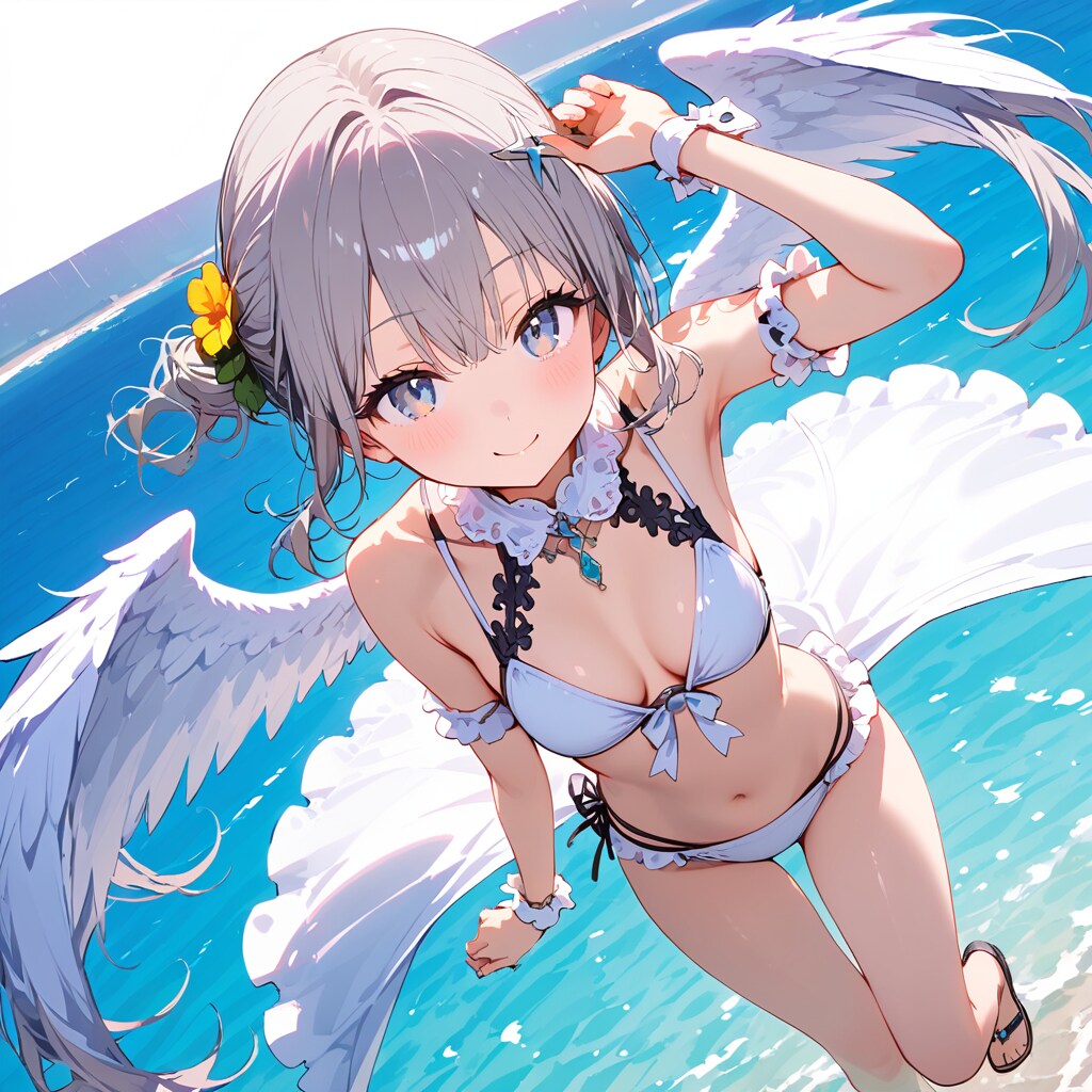 天使ちゃん｢海って楽しいね～」