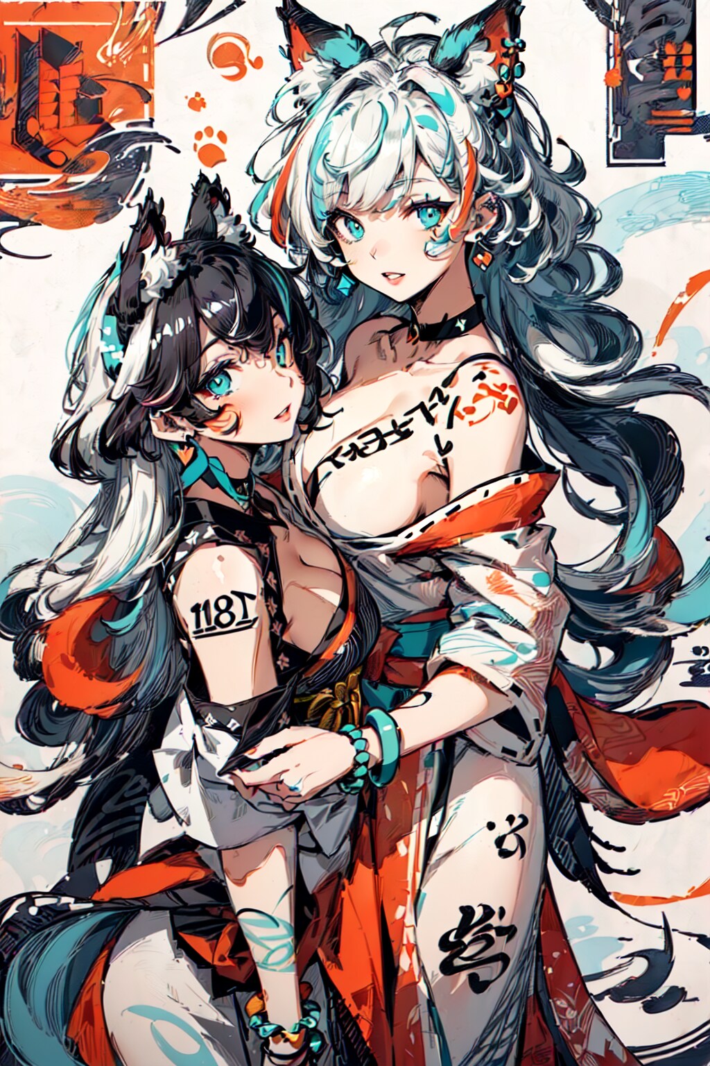 ネコ耳娘アート（神宮雪音・神宮美月）