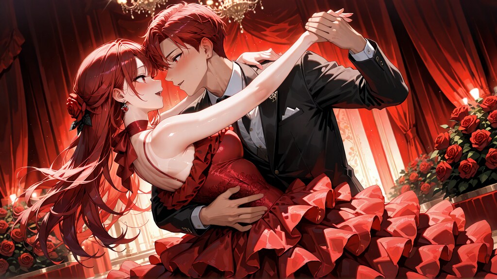 AIイラスト紅白戦2 紅組 赤のフラメンコ 1