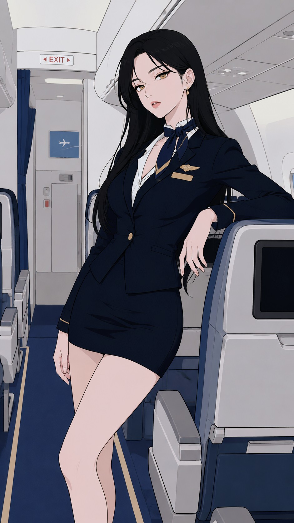 暇な…CAお姉やん✈️ | の人気AIイラスト・グラビア