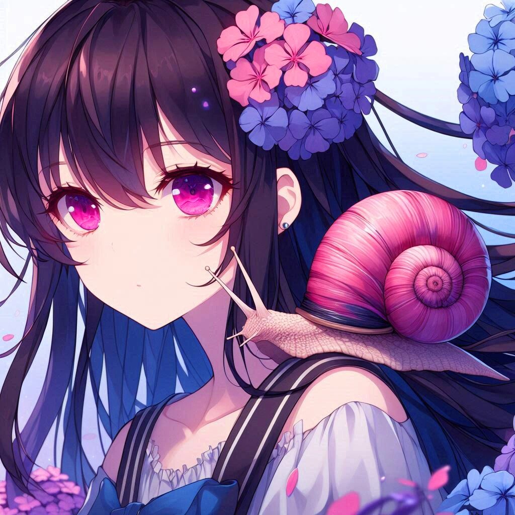 かたつむりと、うちの子＊(12枚)