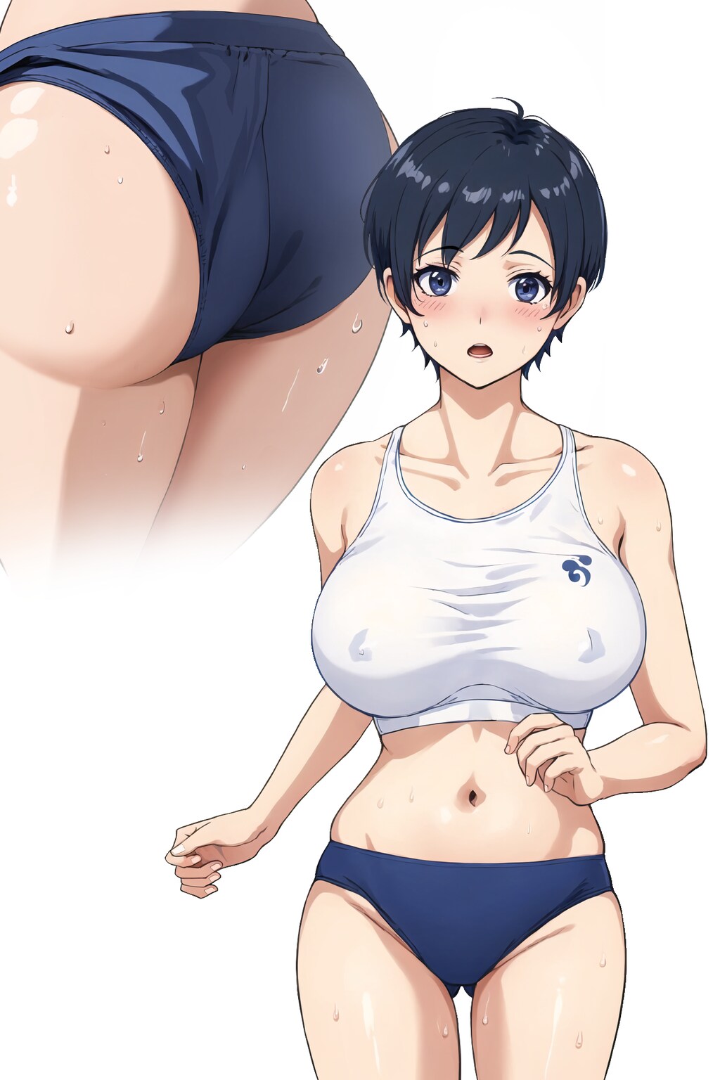 ショートヘア黒髪巨乳スポーツJK(５)