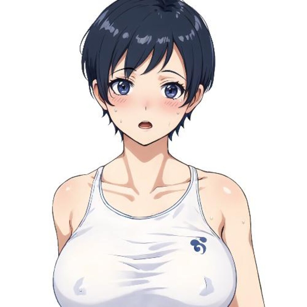 ショートヘア黒髪巨乳スポーツJK(５)