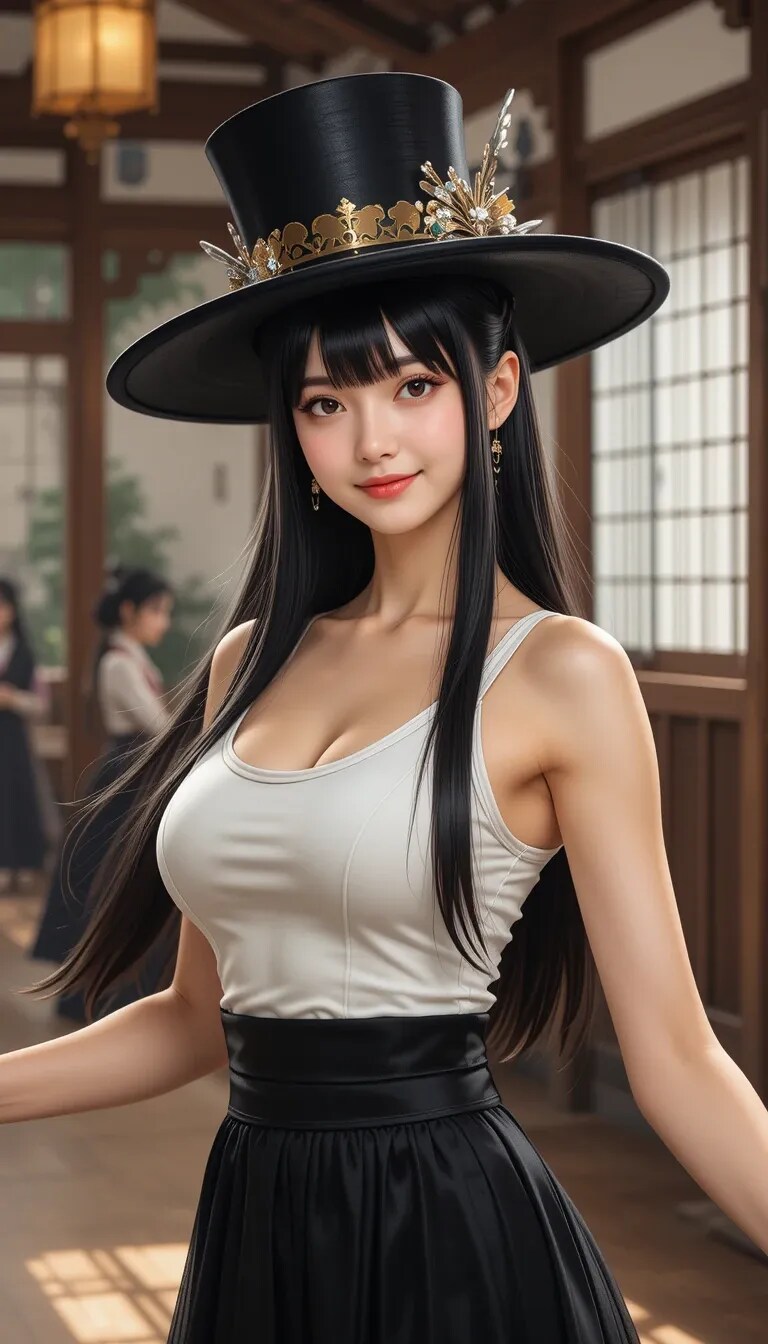 かっこかわいいダンサー白鳥英美梨の戦国城内公演