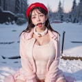 Vol170_keyhole Knit Dress and fully coat NSFW 3枚目
