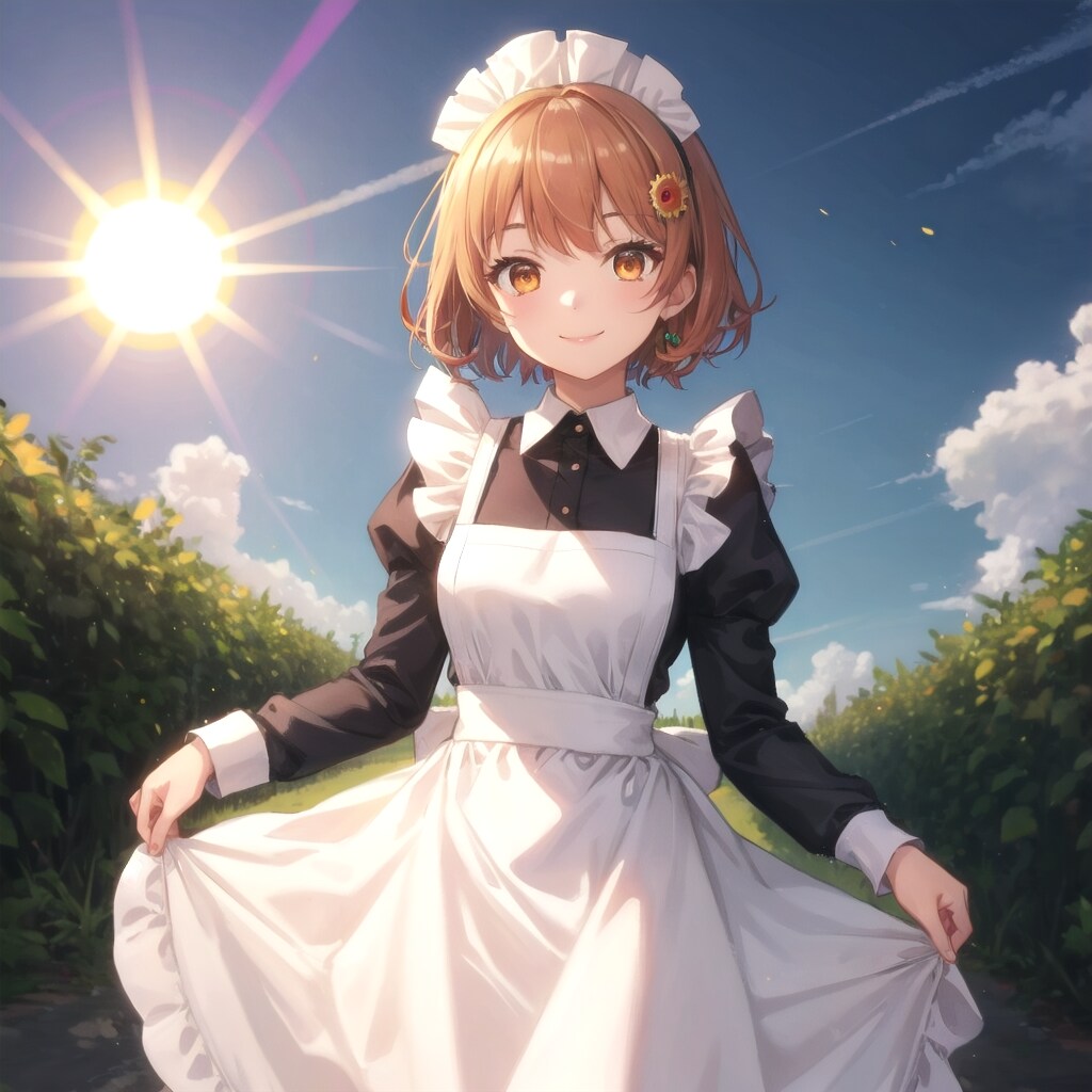 メイド萌残暑の陽射しソレイユや　弾 | の人気AIイラスト・グラビア