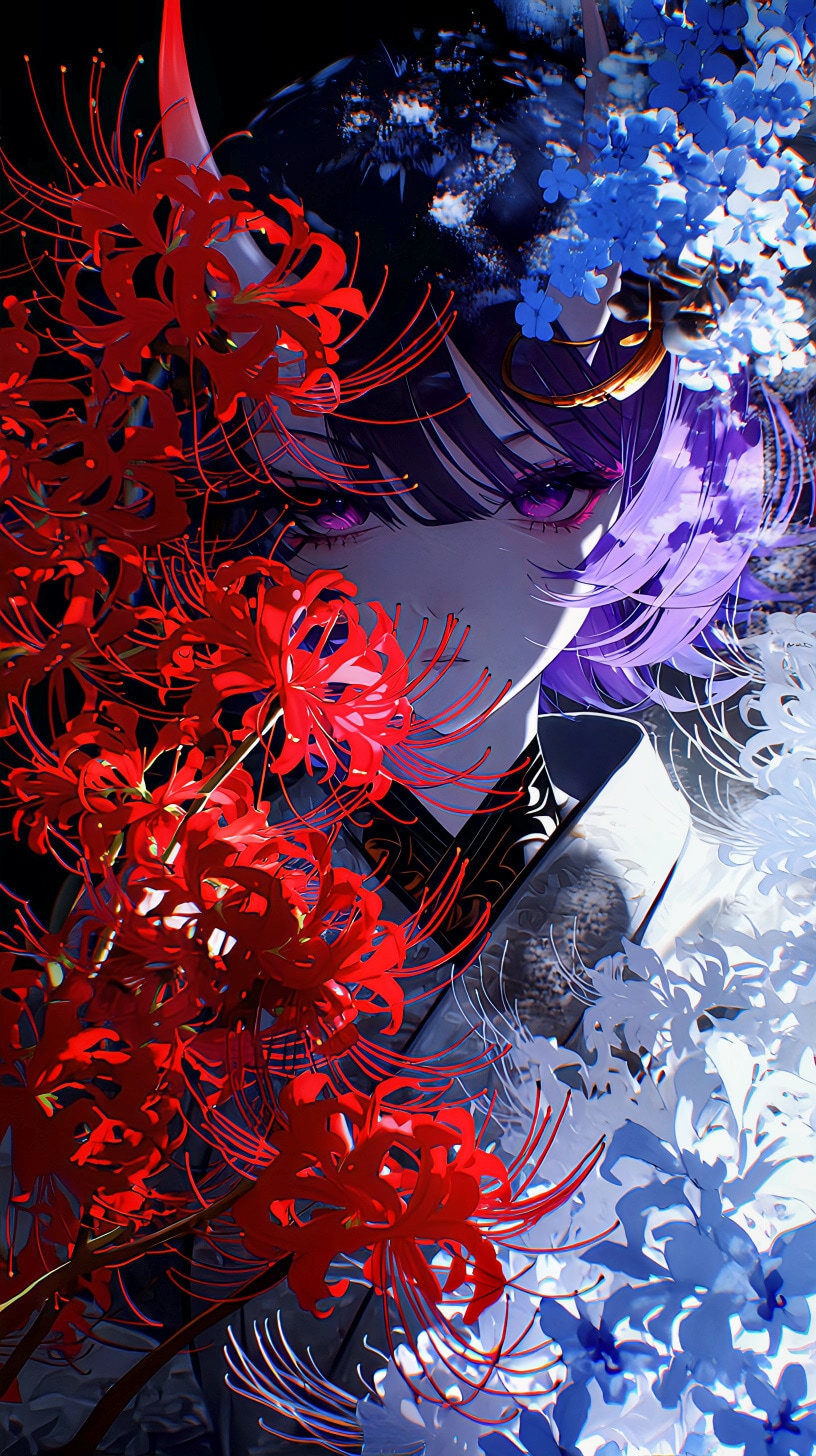 彼岸花と鬼女 | の人気AIイラスト・グラビア