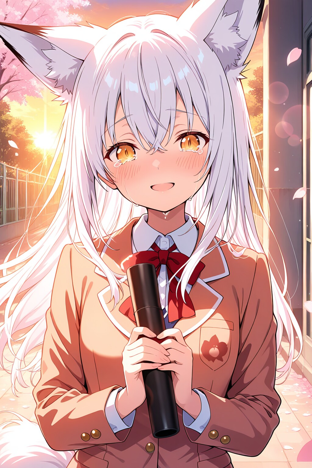 卒業する白狐さん