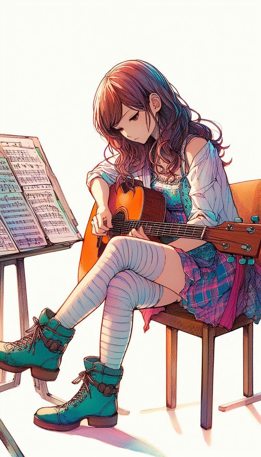 ギターを弾く少女19