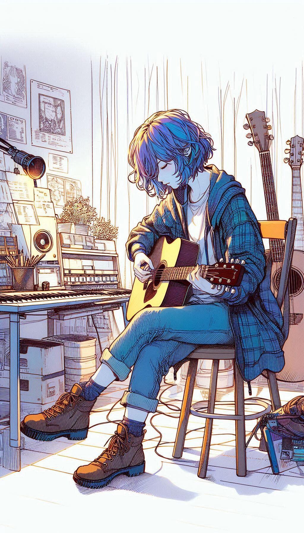 ギターを弾く少女19