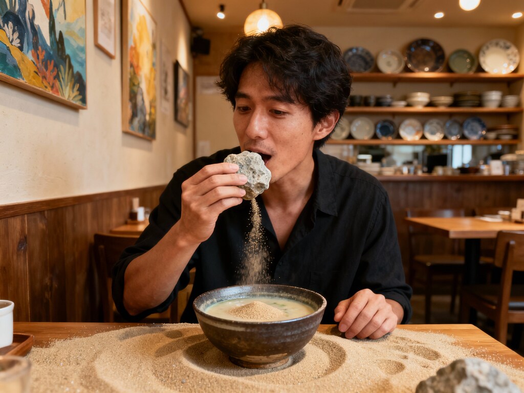 食べる事ができる岩と砂