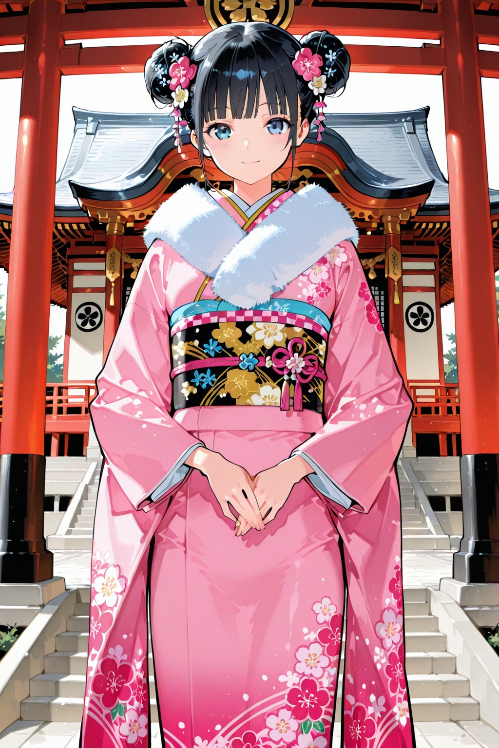 おだんごちゃん🍡✨と初詣⛩✨　1/3 | の人気AIイラスト・グラビア