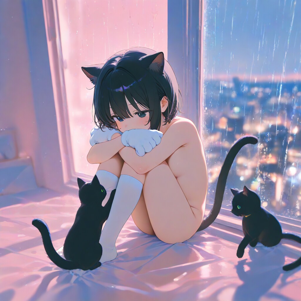 外で遊べないニャ