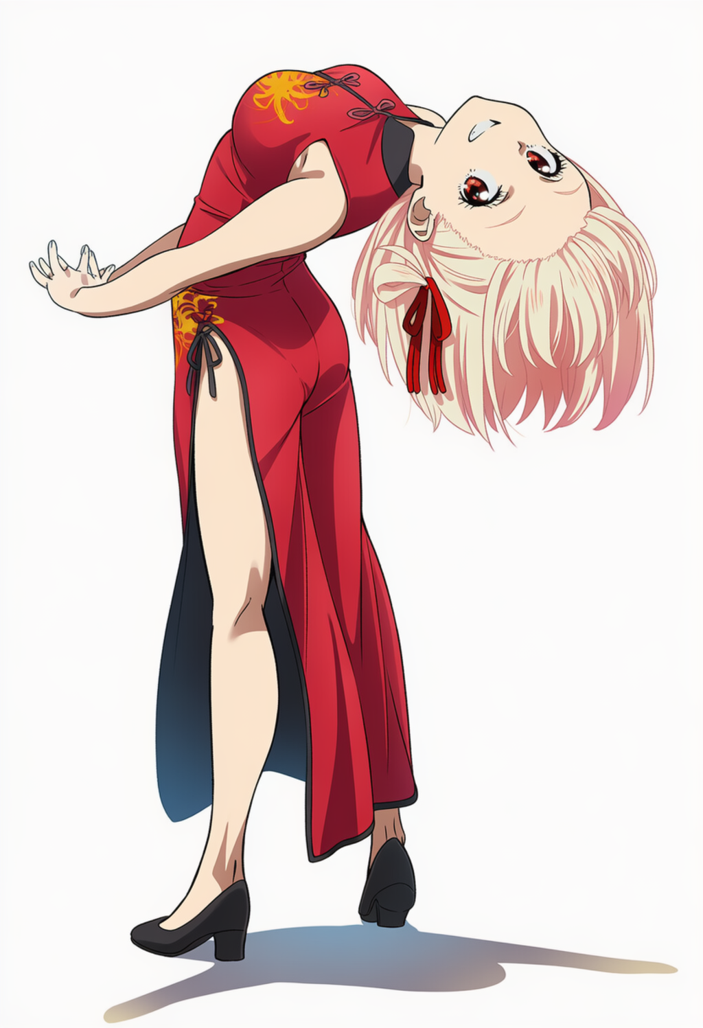 チャイナドレス　後ろ反り4