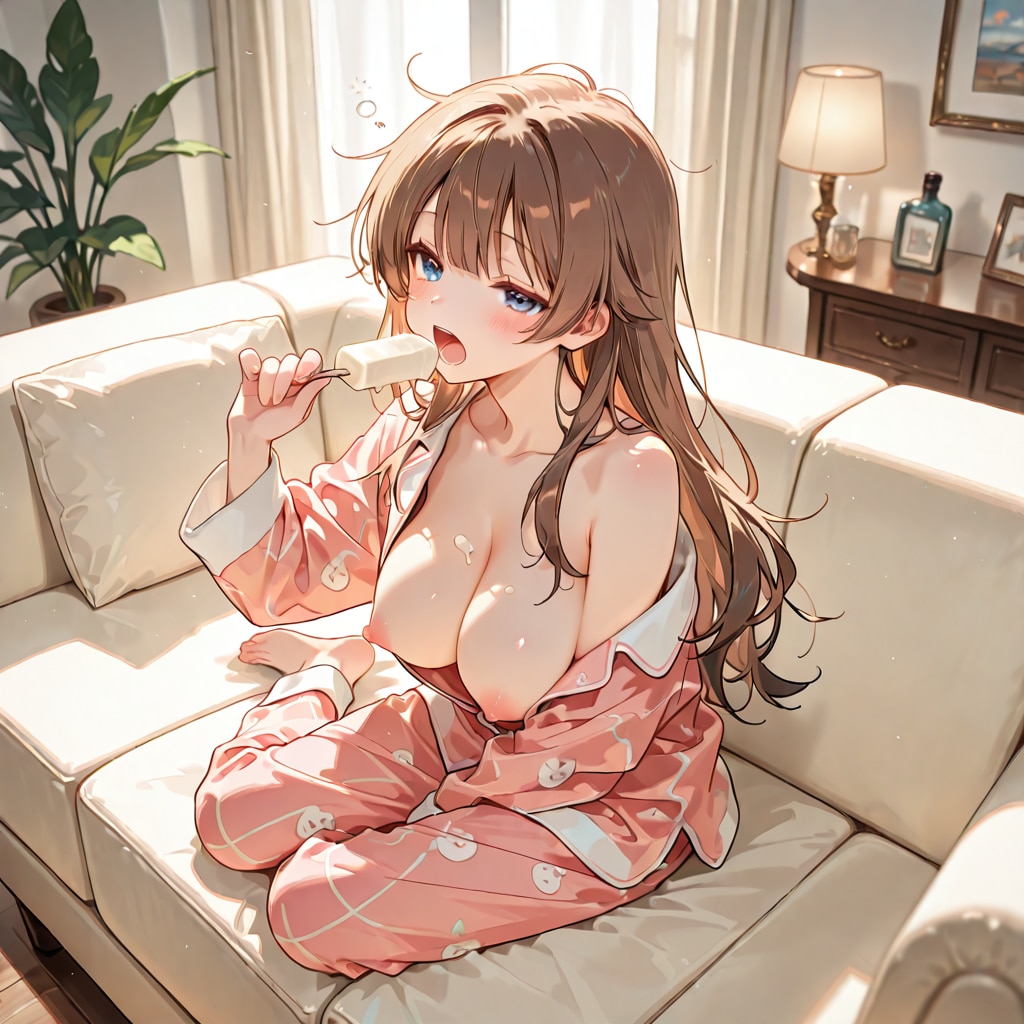 寝起きのアイス