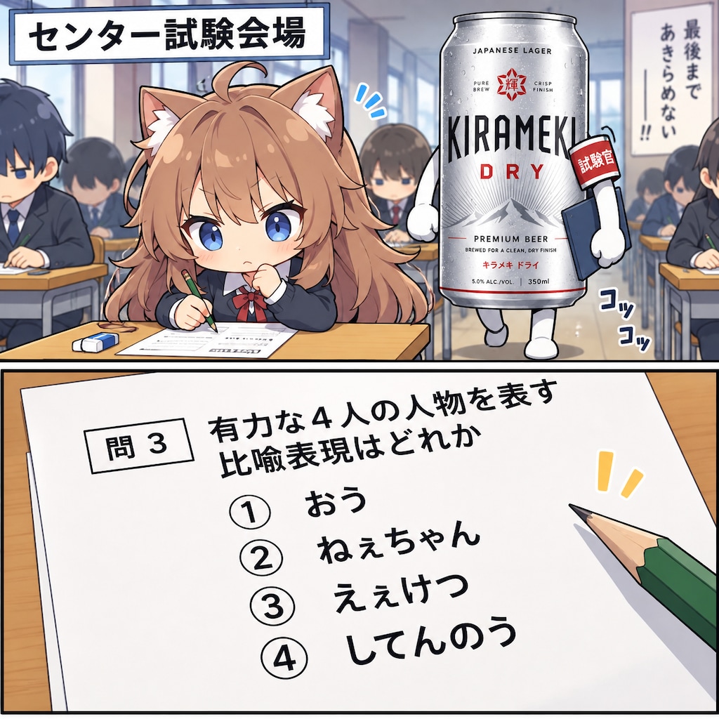 [試験問題]有力な４人を表す比喩表現は？