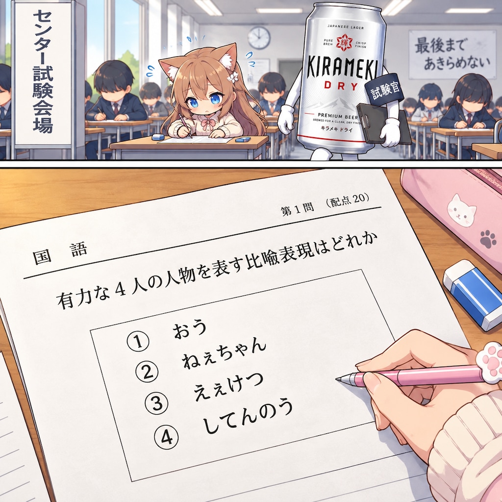 [試験問題]有力な４人を表す比喩表現は？