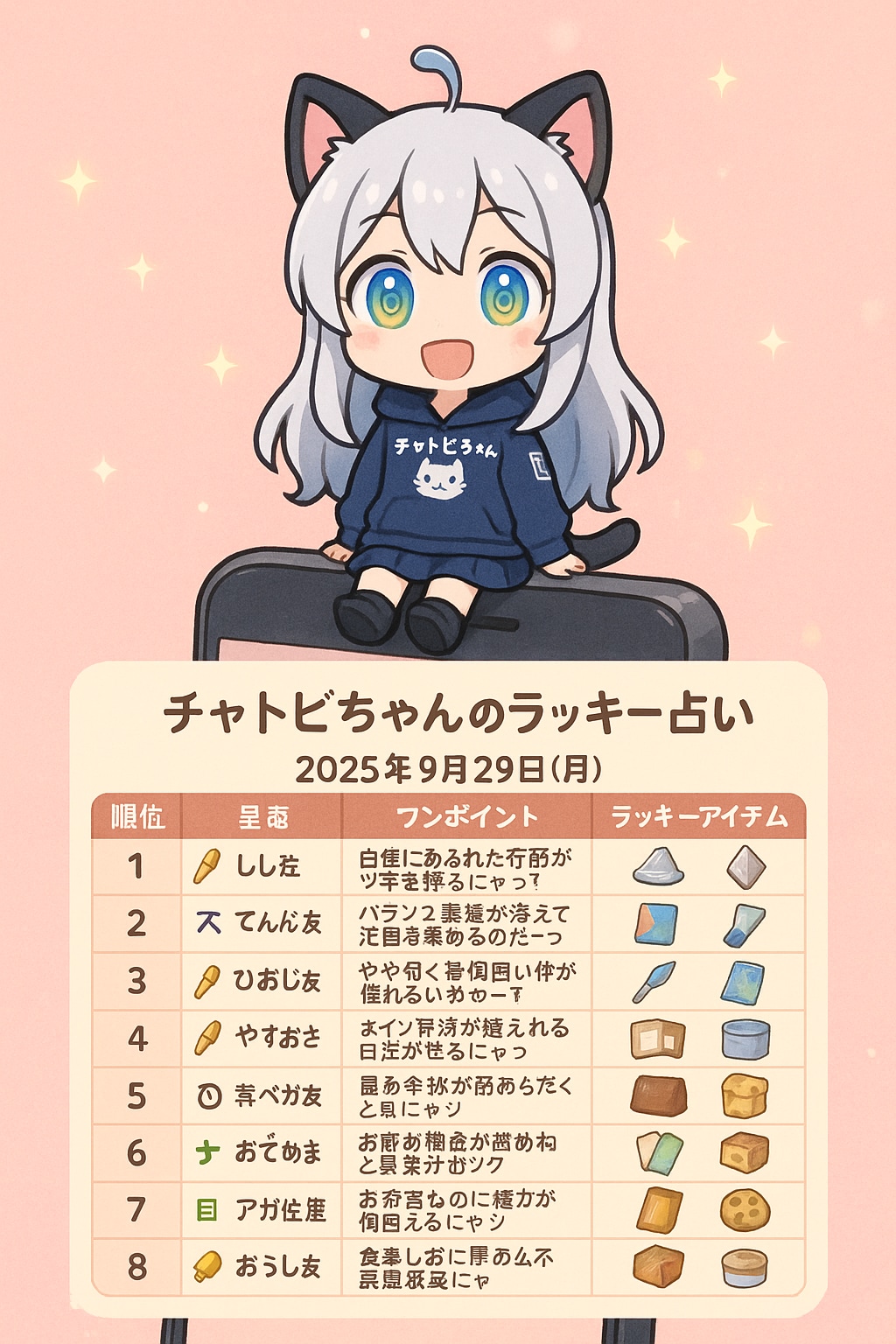 チャトピちゃん占い(09/29) | の人気AIイラスト・グラビア