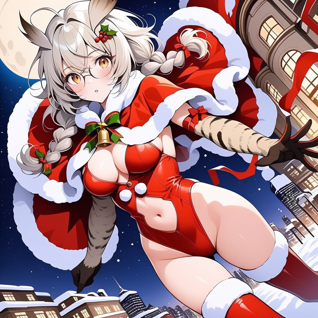 サンタ梟娘