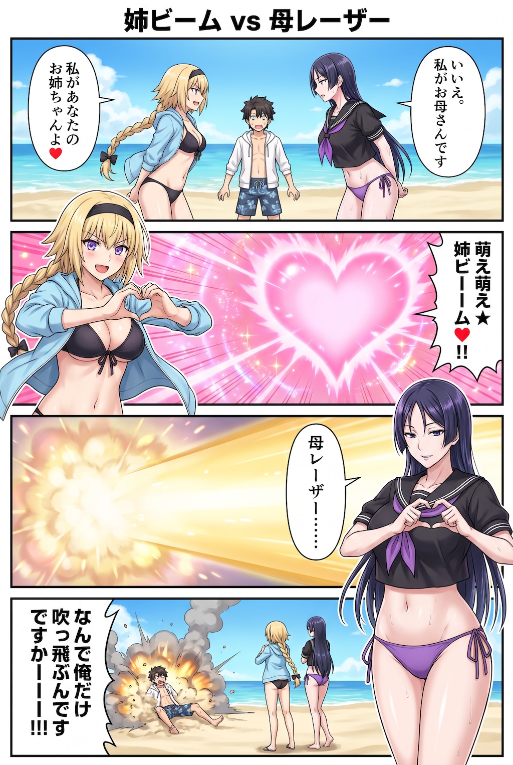 姉ビーム vs　母レーザー