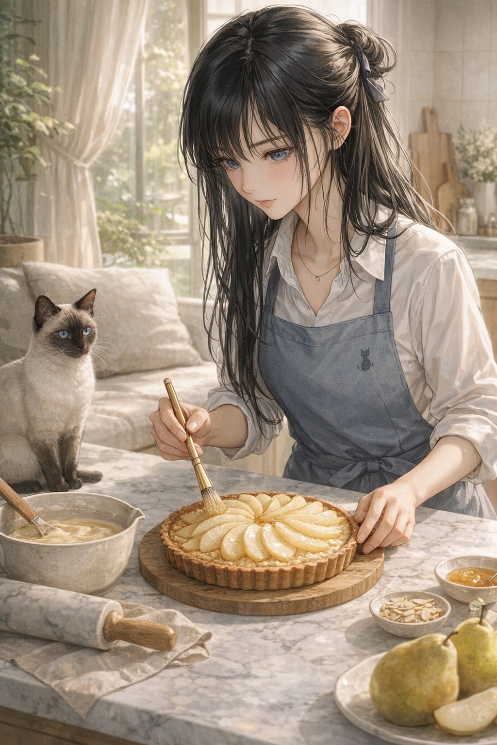 波夷羅ねずは、この想いを白亜の梨を並べる