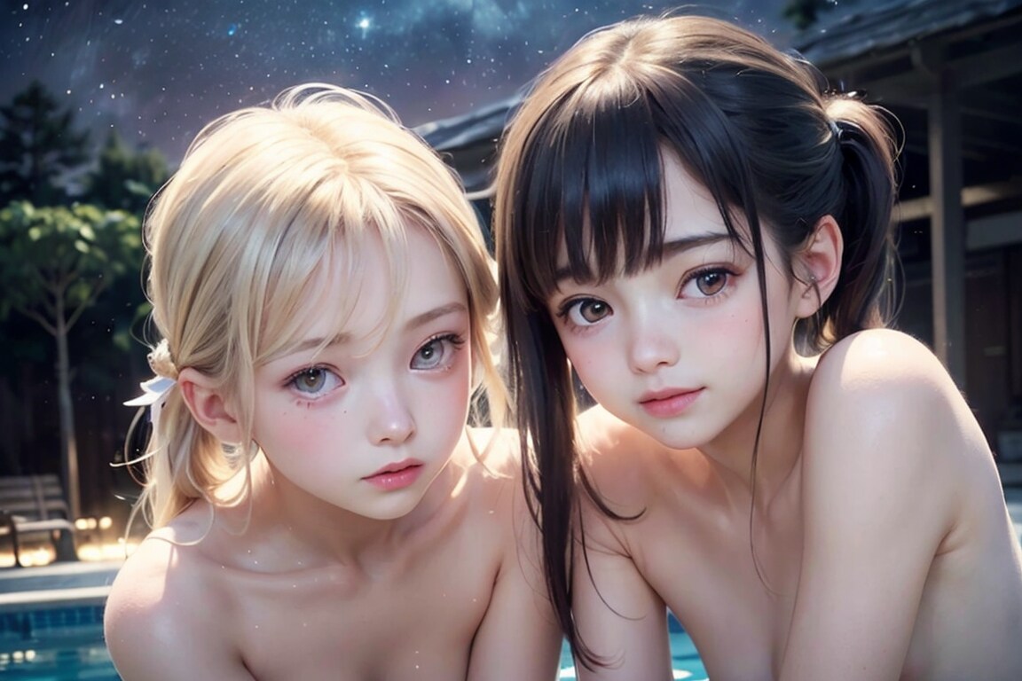 We snuck into the pool in the night