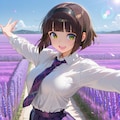 ラベンダー畑とアオちゃん✨ 3枚目
