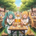 ミクさんリンさん ドイツ旅行に来ました🍺 3枚目