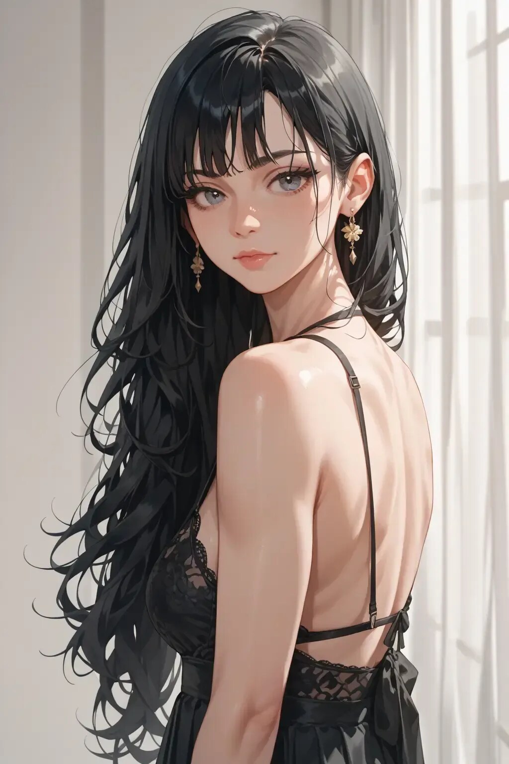 黒髪ロング集 | の人気AIイラスト・グラビア