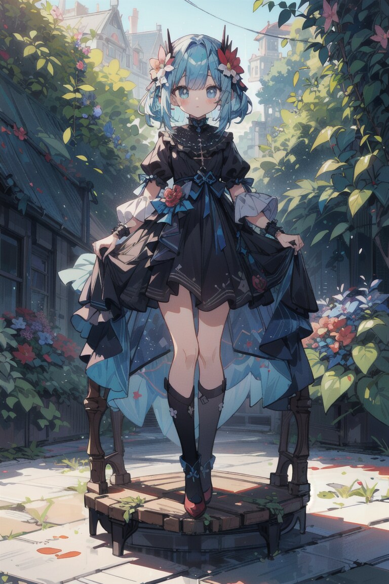 青い髪の女の子