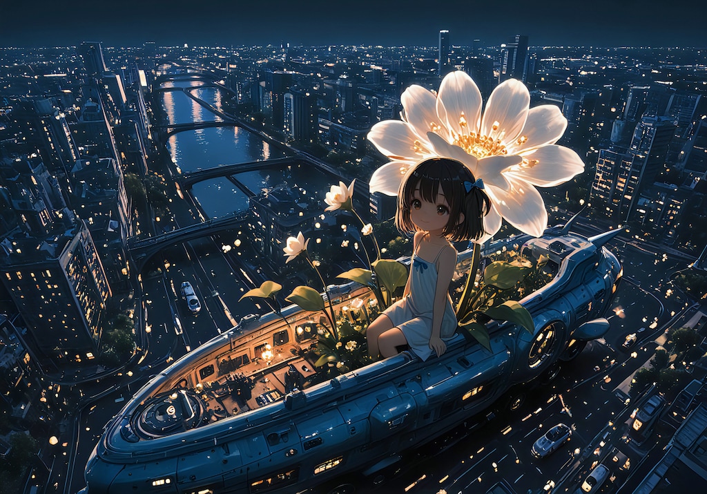 空飛ぶ船と、夜に咲く花