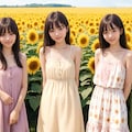 ひまわり畑（３人） No.4 3枚目