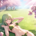 on the soft grass of a misty garden 3枚目