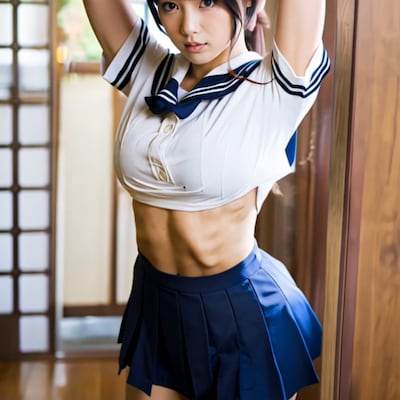 激ミニスカ—トで腰振りダンスするJK美少女