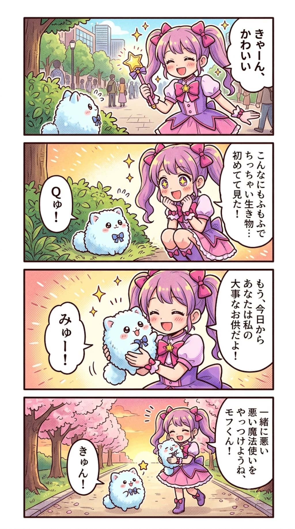 魔法少女ともふもふの出会い
